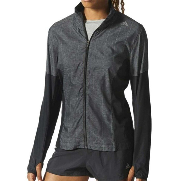 adidas Jackets & Blazers - Adidas Supernova Storm Jacket Women Gray Black Size S